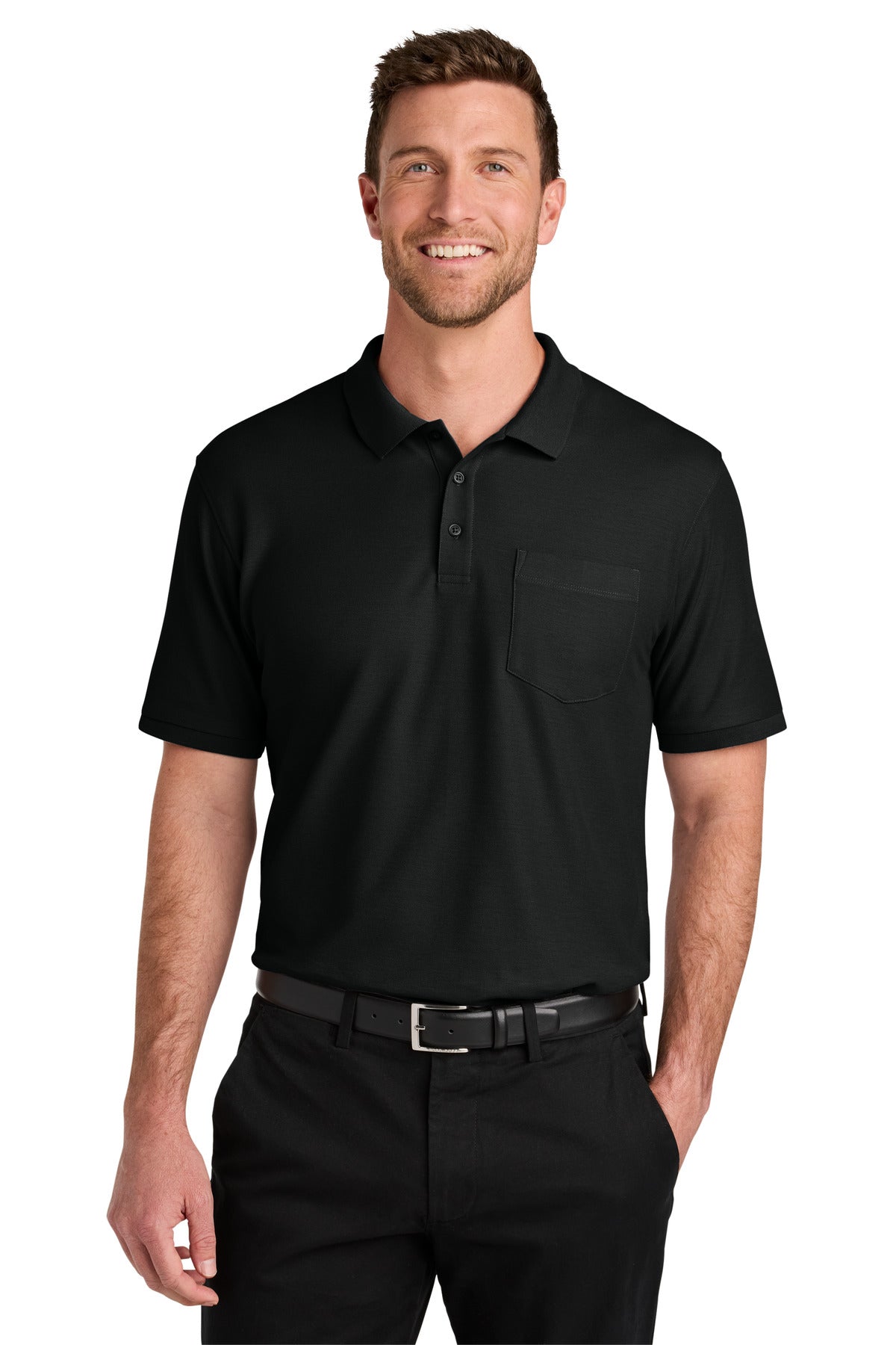 Port Authority®  Pique Pocket Polo K200P (Overstock)