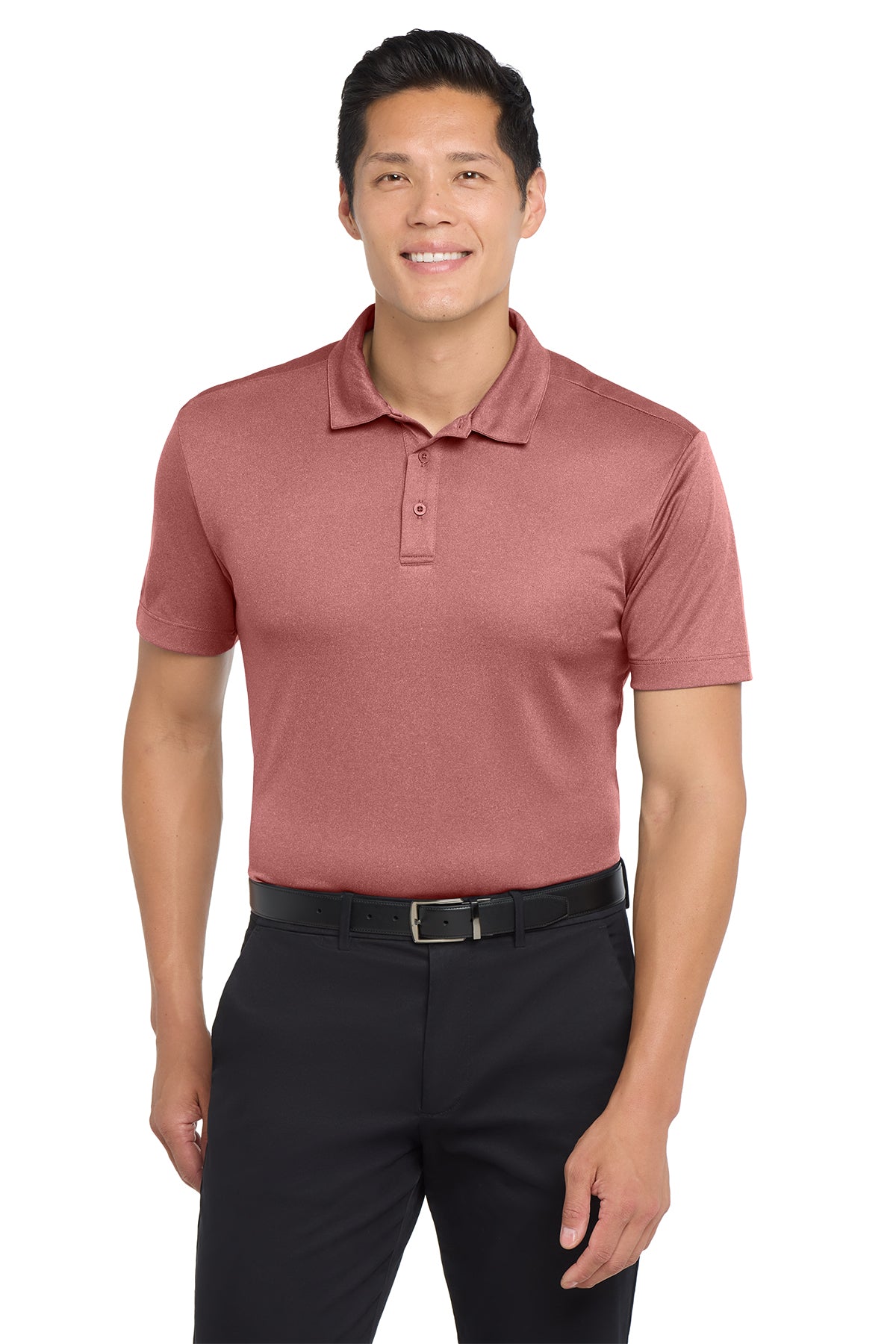 Port Authority ® Heathered Silk Touch ™ Performance Polo. K542 (Overstock) (b8)