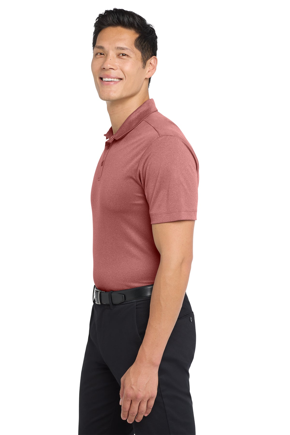 Port Authority ® Heathered Silk Touch ™ Performance Polo. K542 (Overstock) (b8)