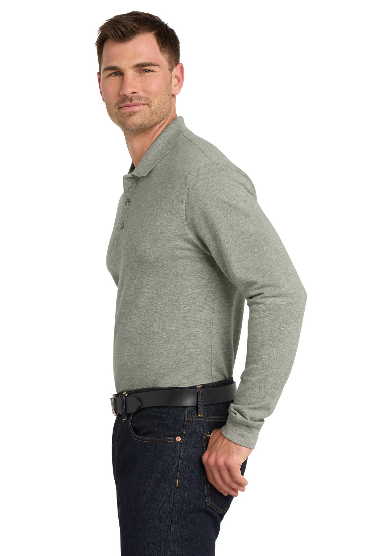 Long Sleeve Polo 100% Cotton. K8000LS