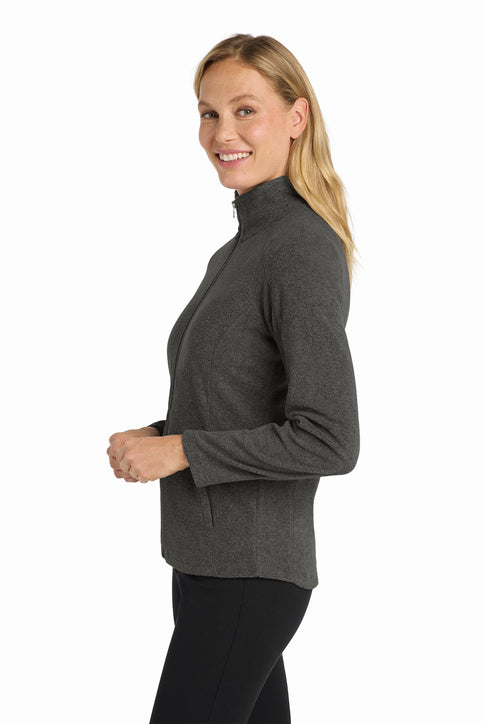 Port Authority® Ladies Heather Microfleece Full-Zip Jacket. L235
