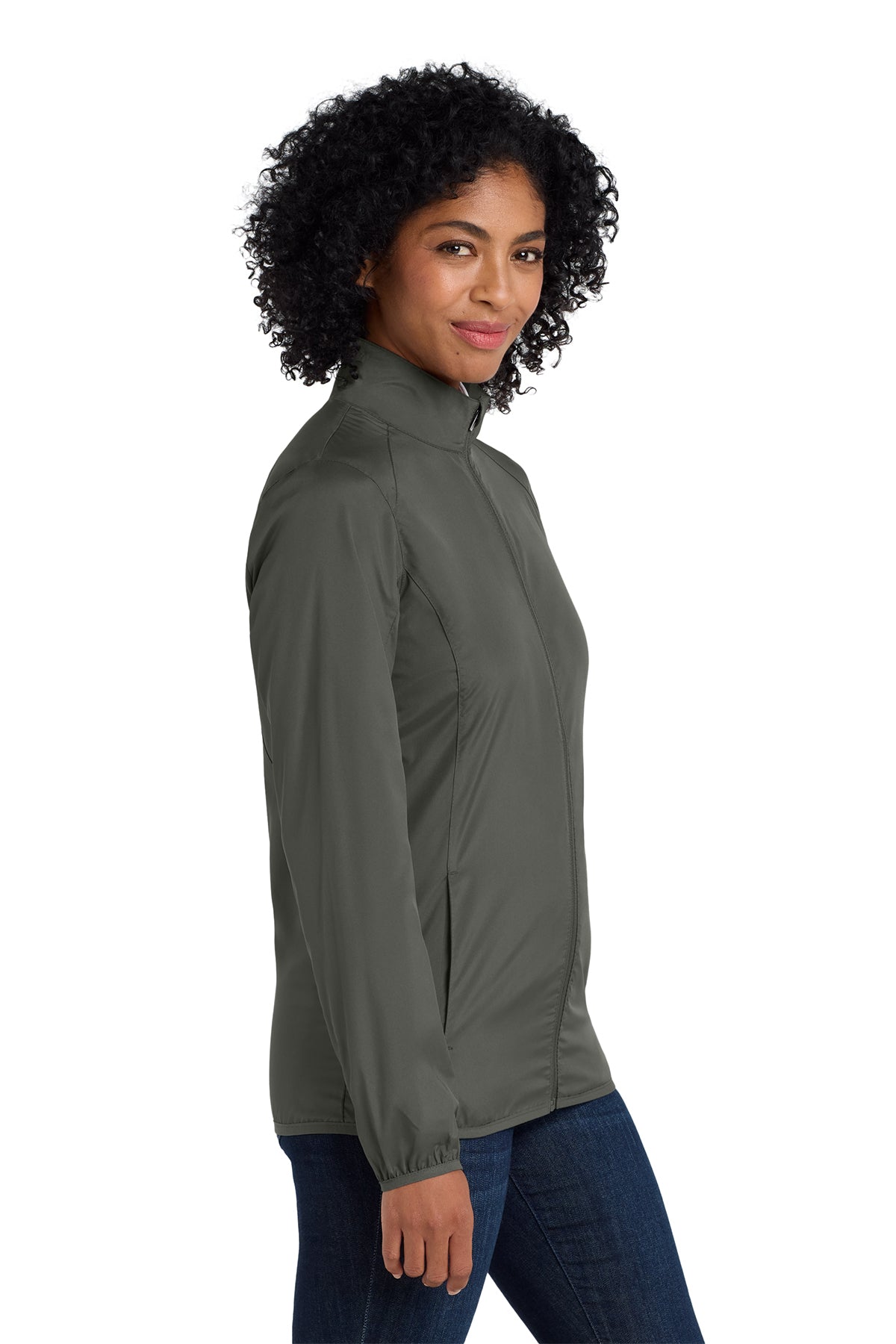 Ladies Windbreaker Full-Zip Jacket. L344