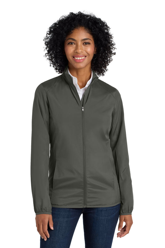 Ladies Windbreaker Full-Zip Jacket. L344 Overstock (ne)