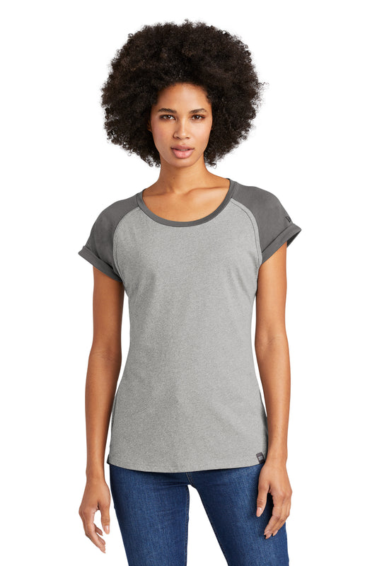 New Era® Women's Heritage Blend Varsity Tee LNEA107  (Overstock) (b7)