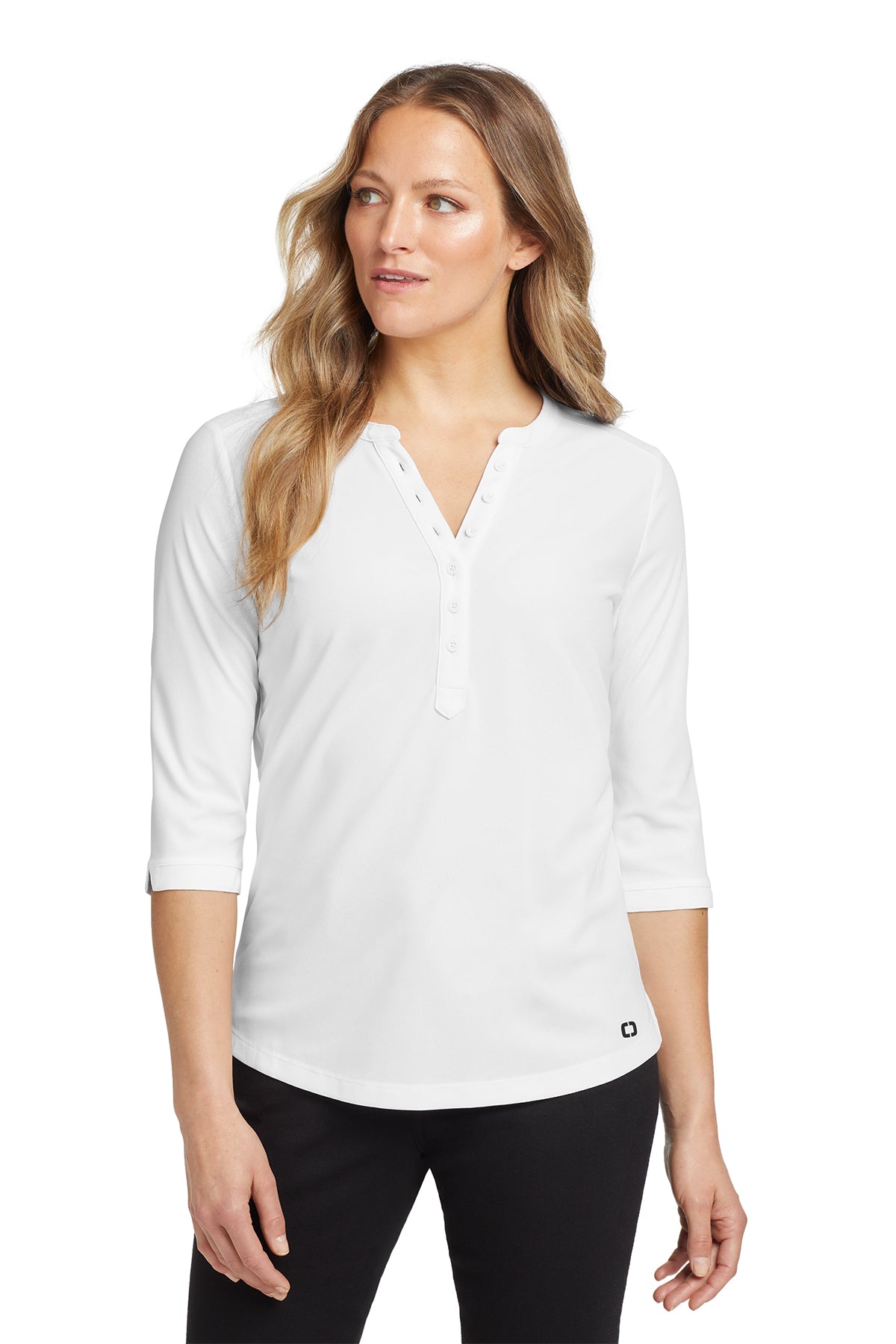 OGIO ® Ladies Jewel Henley LOG104 (Overstock) (b8)