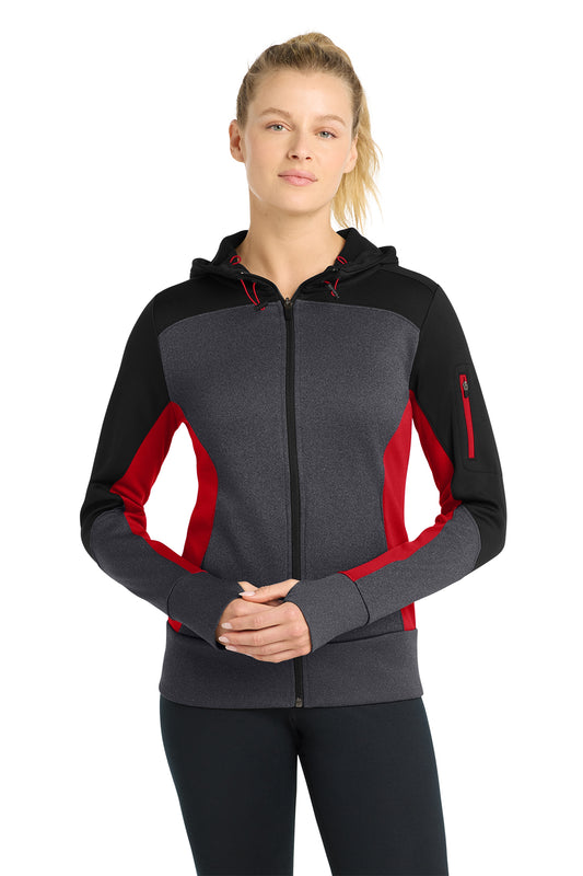 Women's Tech Fleece Colorblock Full-Zip Hooded LST245 (Overstock) (b7)