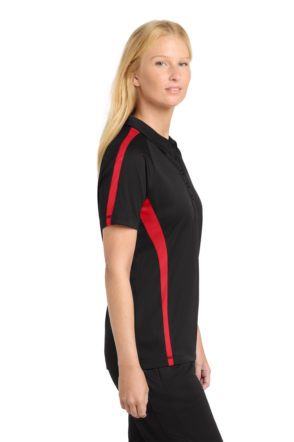 Sport-Tek® Ladies PosiCharge® Micro-Mesh Colorblock Polo. LST685