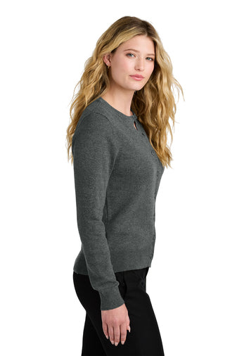 Premium Women's Easy Care Crewneck Cardigan Sweater LSW2870