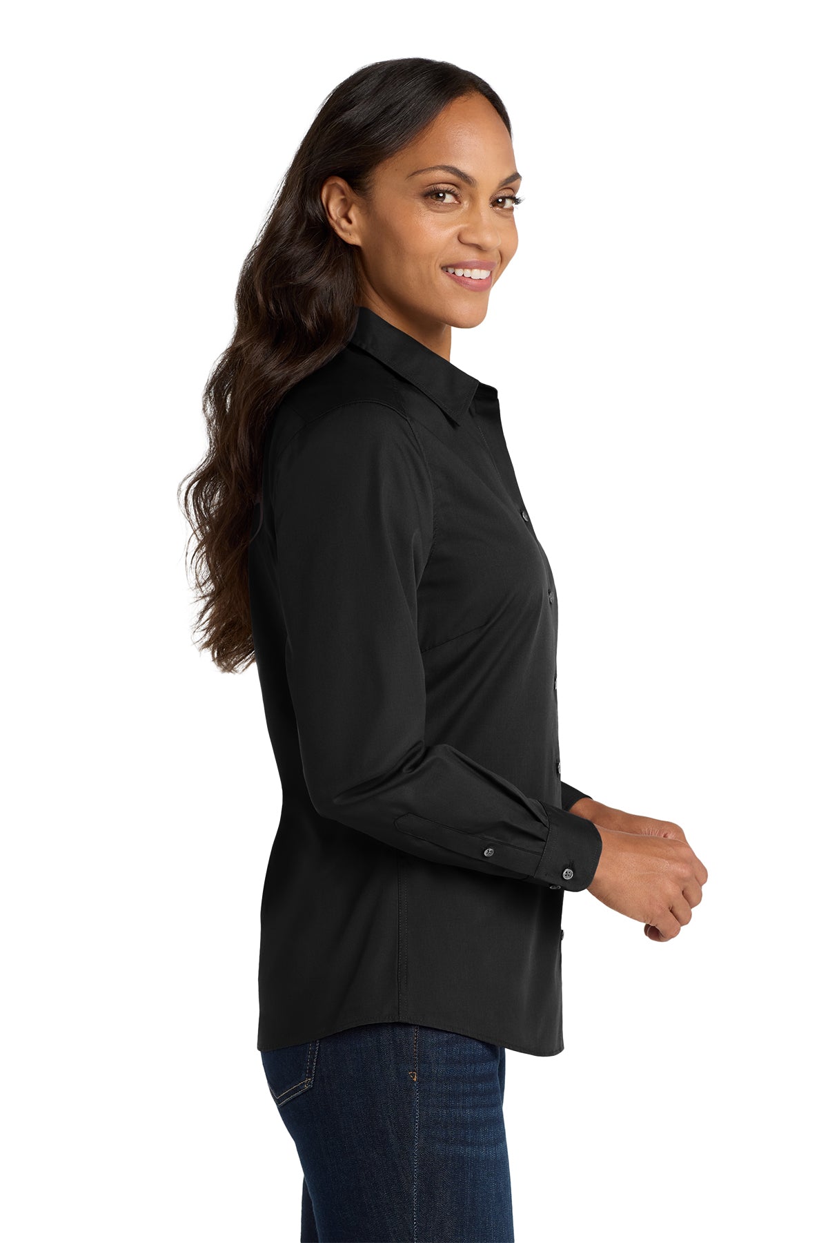 Ladies Long Sleeve  Poplin  in XXX-LG. LW100 (Overstock) (b7)