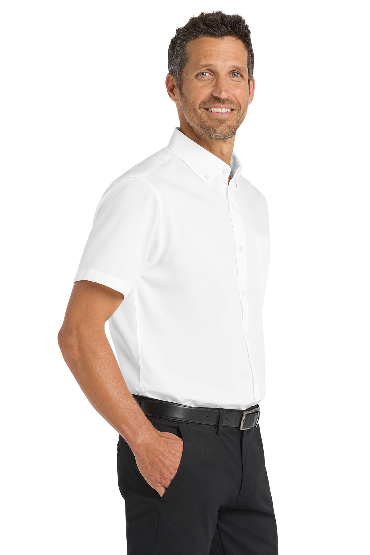 Short Sleeve SuperPro™ Twill Shirt. S664 (Overstock) (b7)