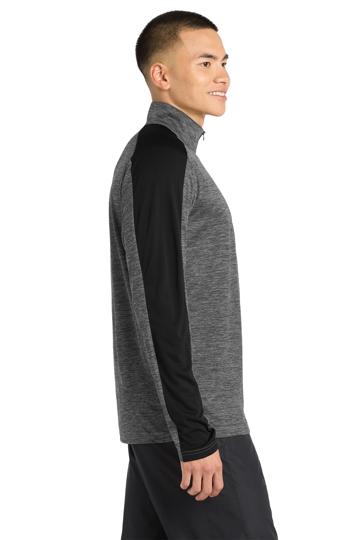 Sport-Tek Electric Heather 1/4-Zip Pullover. ST397 (Overstock) (b6)