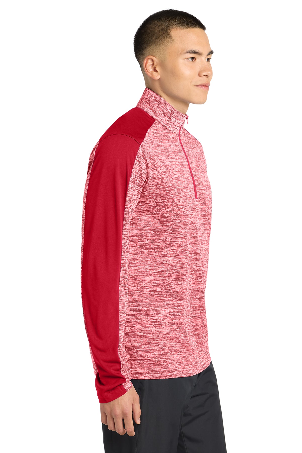 Sport-Tek Electric Heather 1/4-Zip Pullover. ST397 (Overstock) (b5)