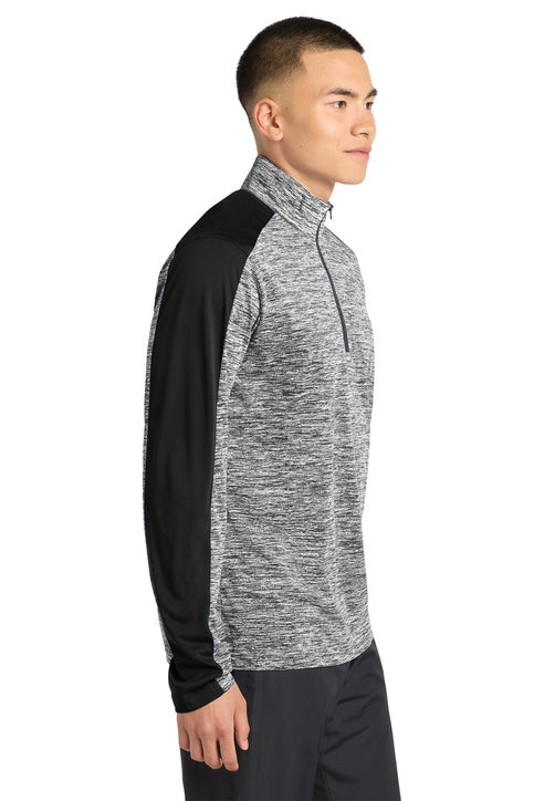 Sport-Tek® PosiCharge® Electric Heather Colorblock 1/4-Zip Pullover. ST397