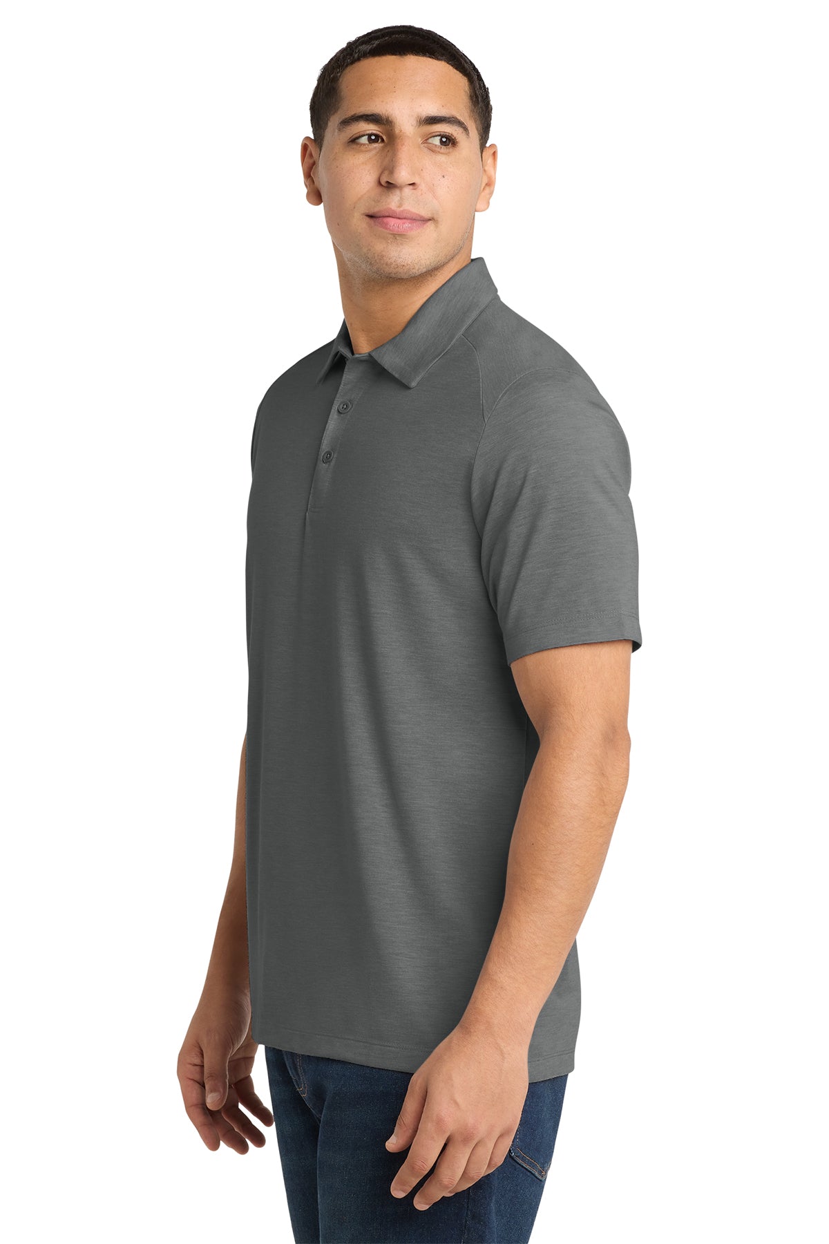 Sport-Tek ® PosiCharge ® Tri-Blend Wicking Polo. ST405 (Overstock) (b8)