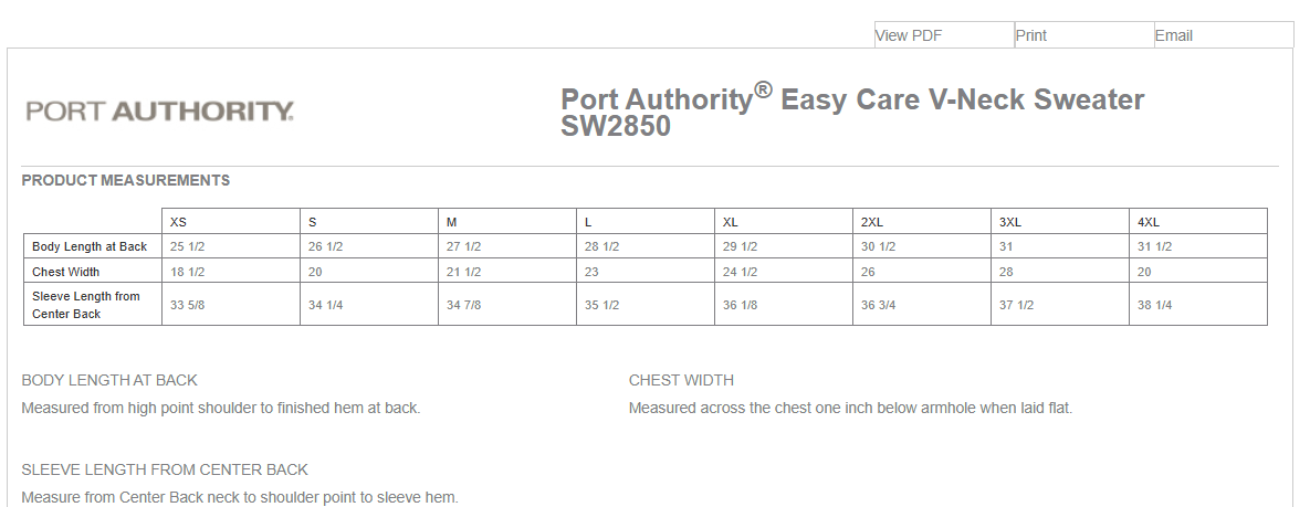 Port Authority® Easy Care V-Neck Sweater SW2850