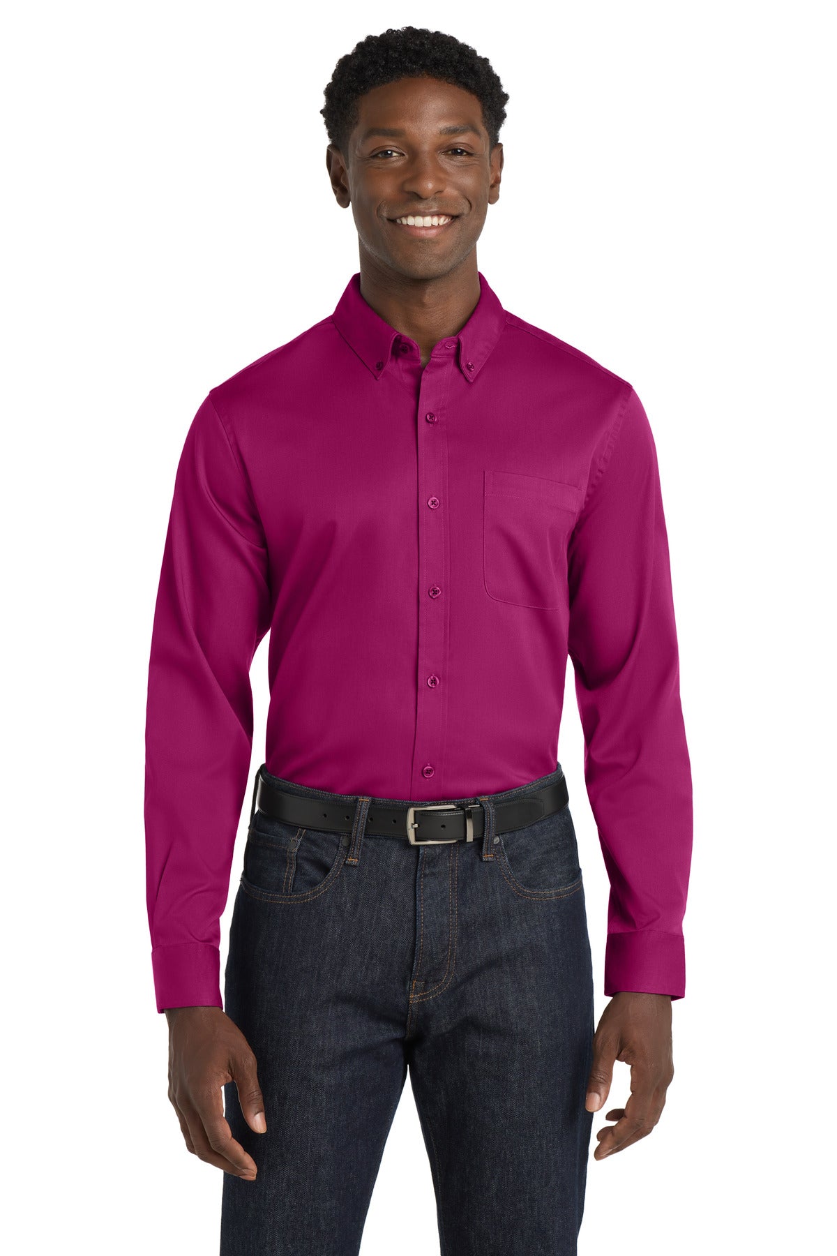 Port Authority® Long Sleeve SuperPro React™ Twill Shirt. W808