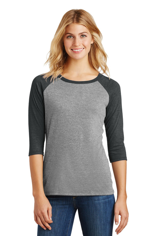 Women's Perfect Tri® 3/4-Sleeve Raglan. DM136L