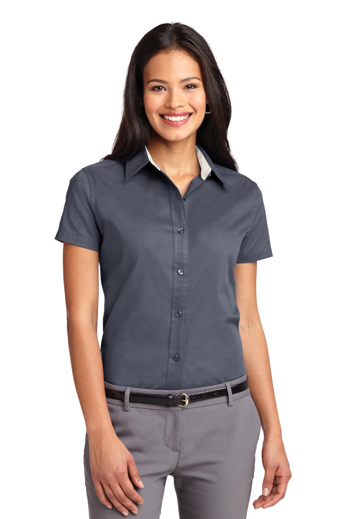 Ladies Short Sleeve Easy Care  Shirt.  L508