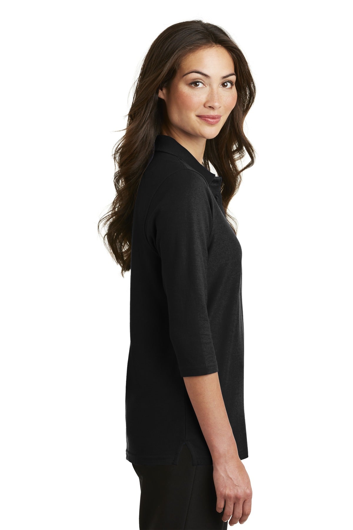 Ladies Silk Touch™ 3/4-Sleeve Polo. L562