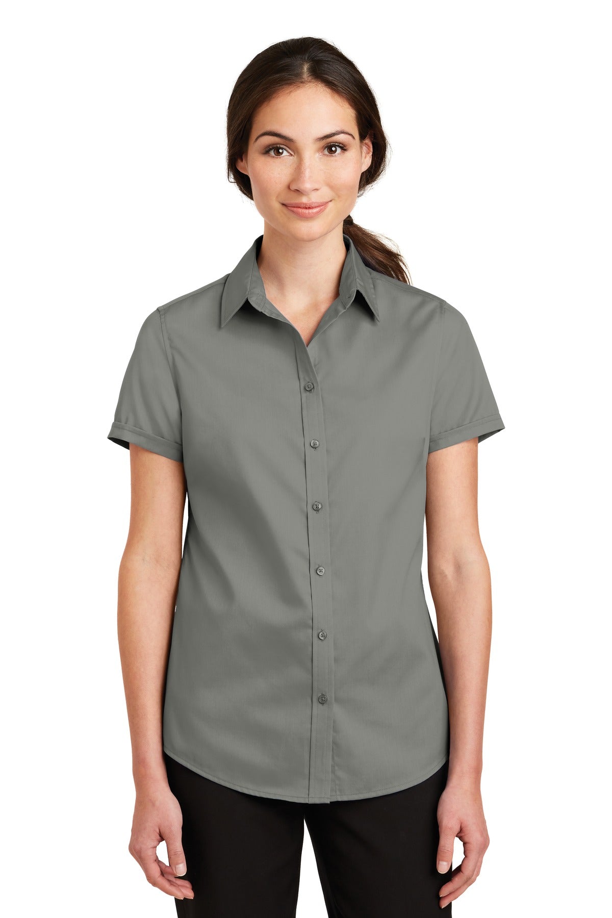 Ladies Short Sleeve SuperPro™ Twill Shirt. L664