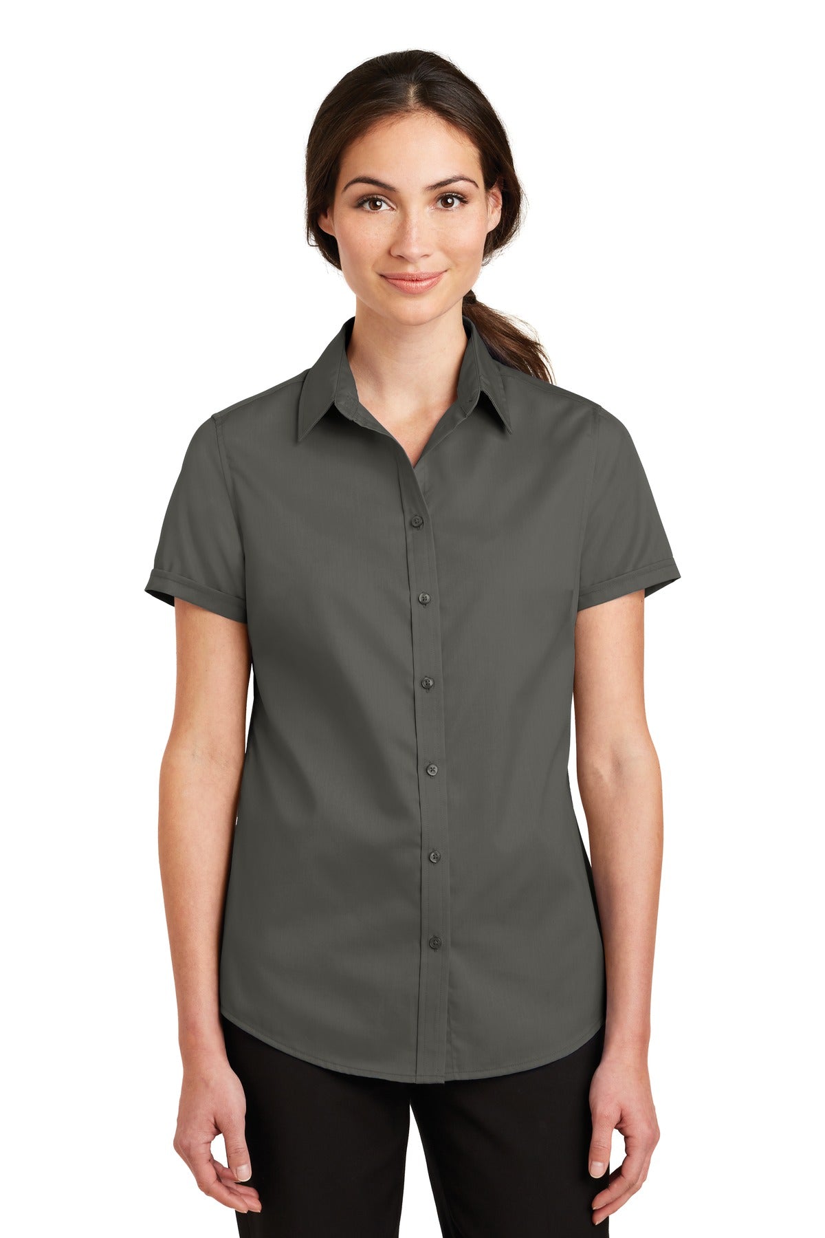 Ladies Short Sleeve SuperPro™ Twill Shirt. L664