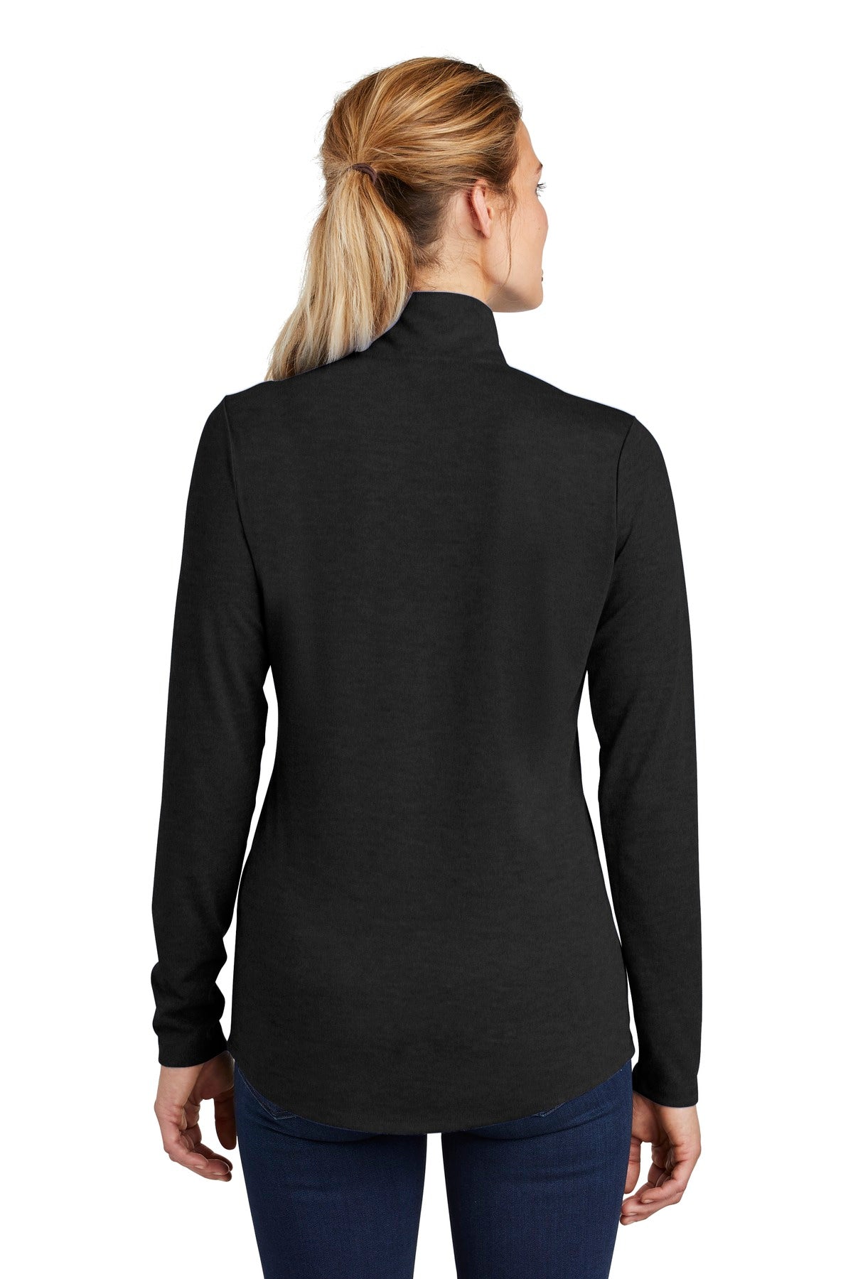 Ladies PosiCharge ® Tri-Blend Wicking 1/4-Zip Pullover. LST407
