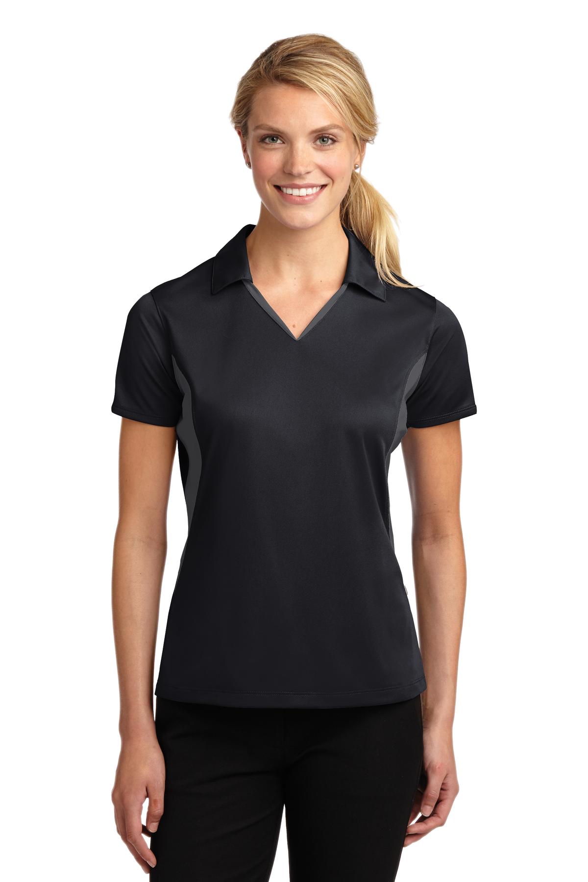 Ladies Side Blocked Micropique Sport-Wick® Polo. LST655