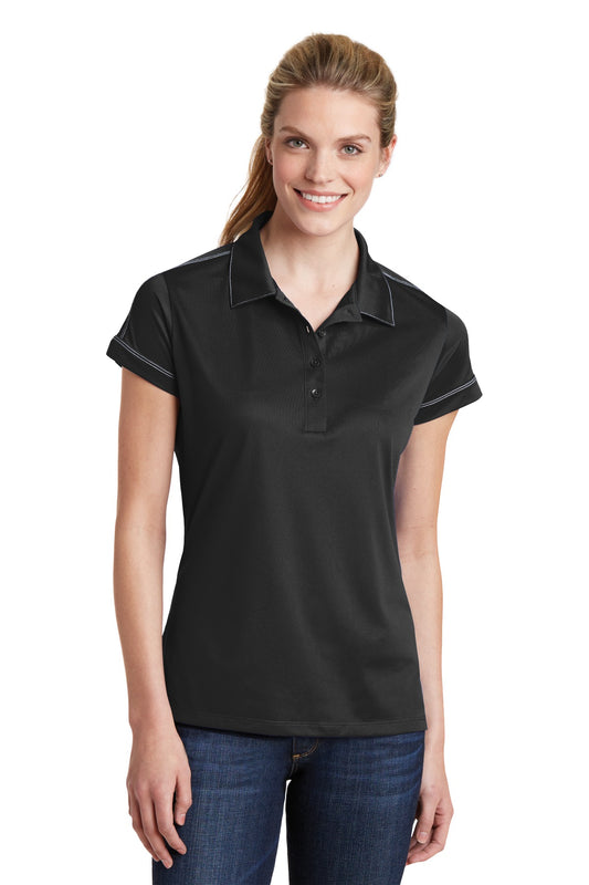 Ladies Contrast Stitch Micropique Sport-Wick® Polo. LST659