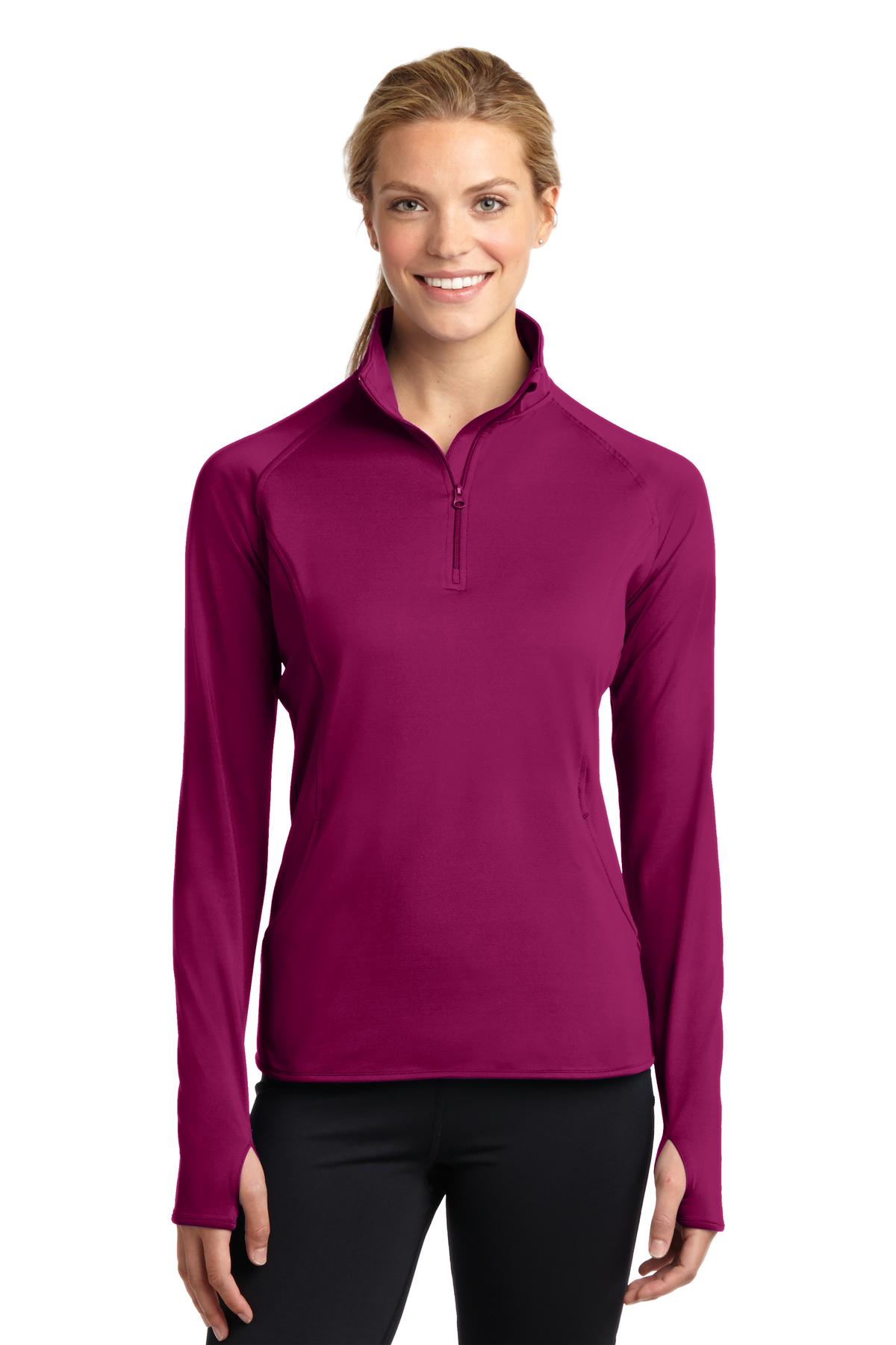 Ladies Sport-Wick® Stretch 1/2-Zip Pullover. LST850