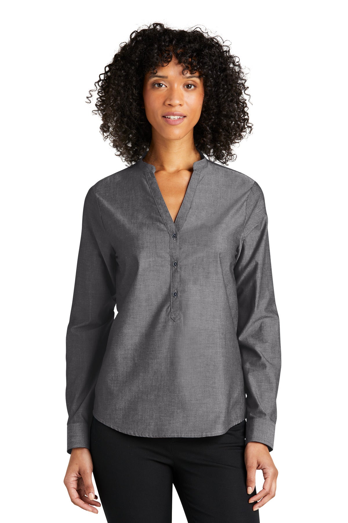 Ladies Long Sleeve Chambray Easy Care Shirt LW382