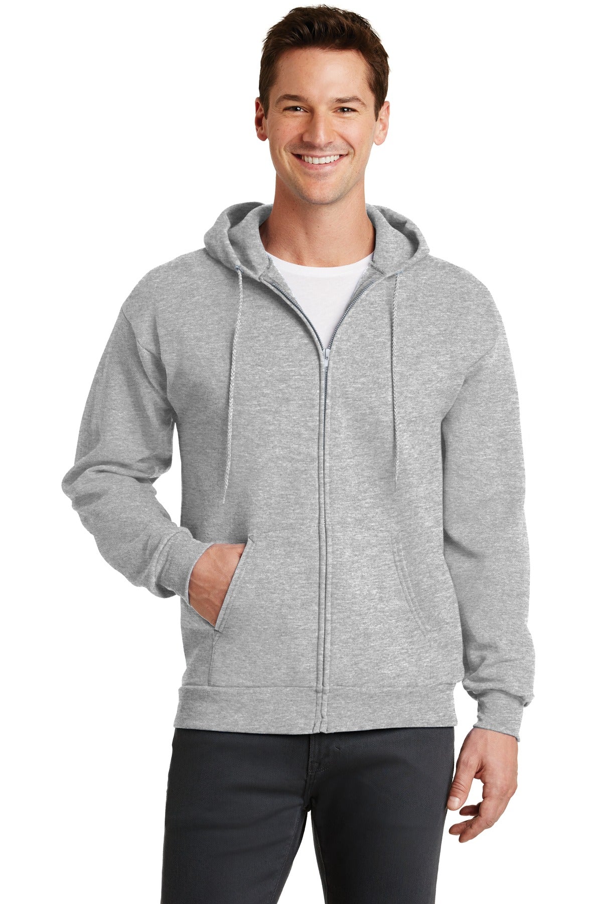Full-Zip Hooded Sweatshirt. With Embroidery PC78ZH
