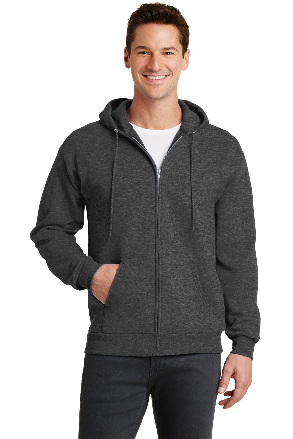 Full-Zip Hooded Sweatshirt. With Embroidery PC78ZH