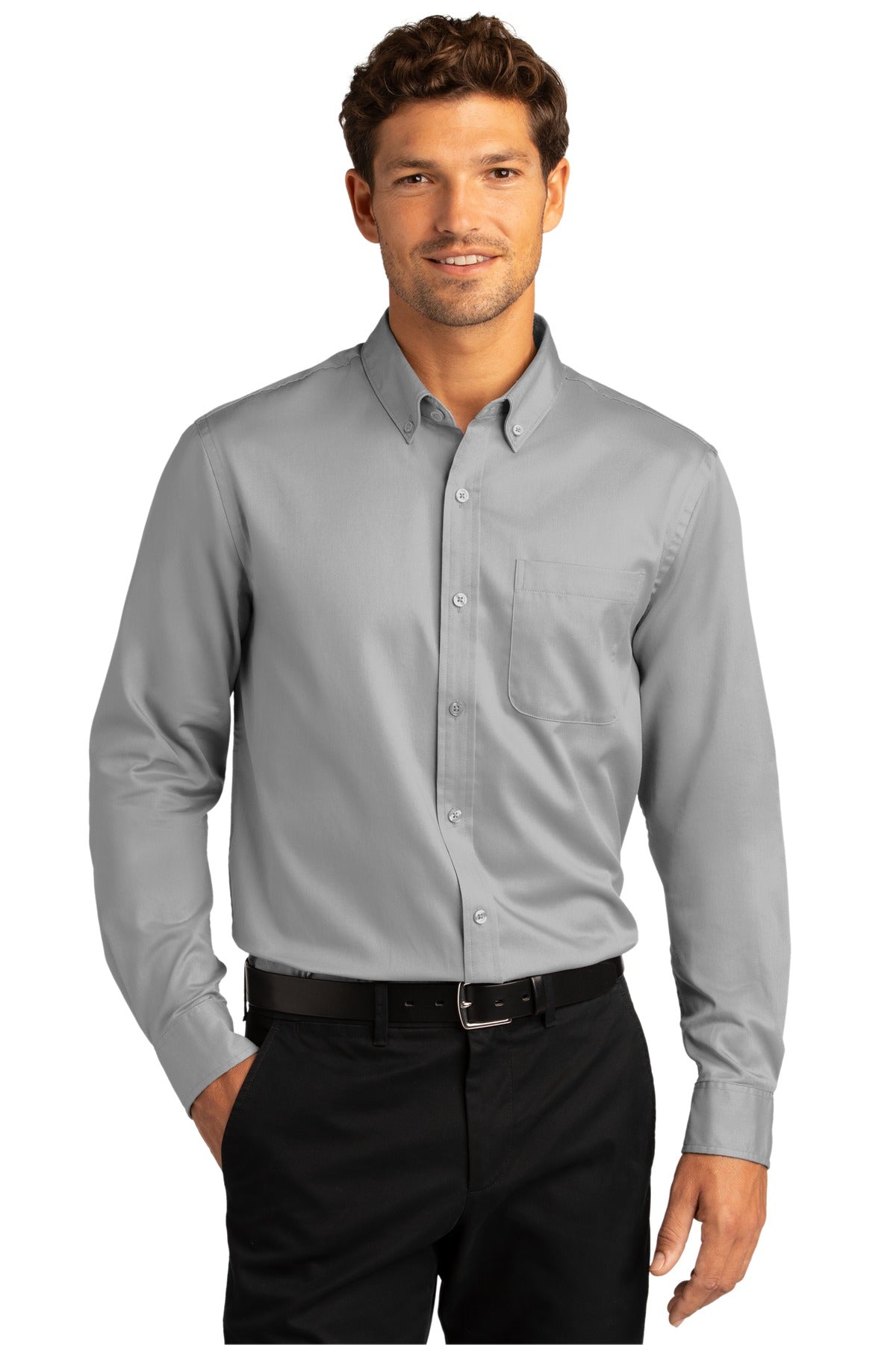 Port Authority® Long Sleeve SuperPro React™ Twill Shirt. W808